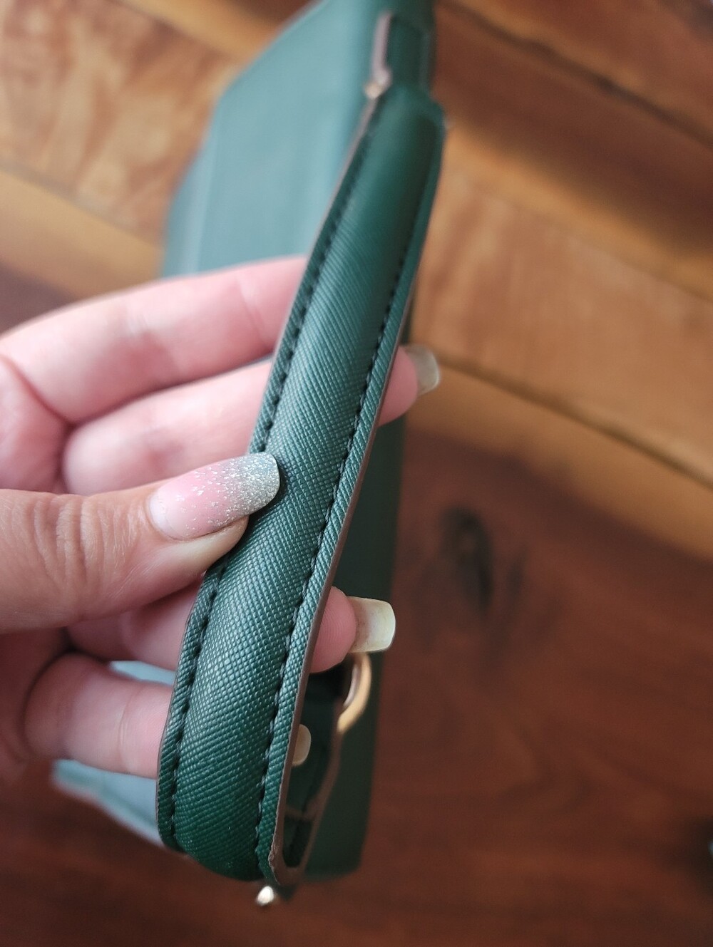 Anne Klein Green Flap Top Handle Satchel - Picture 10 of 13